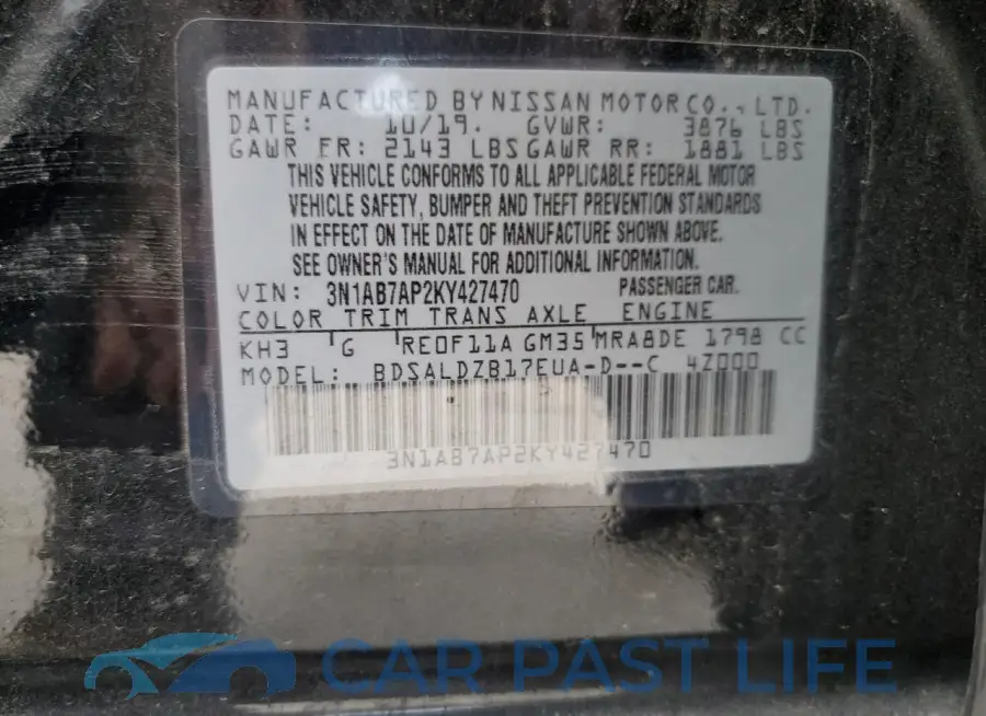 3N1AB7AP2KY427470# 12