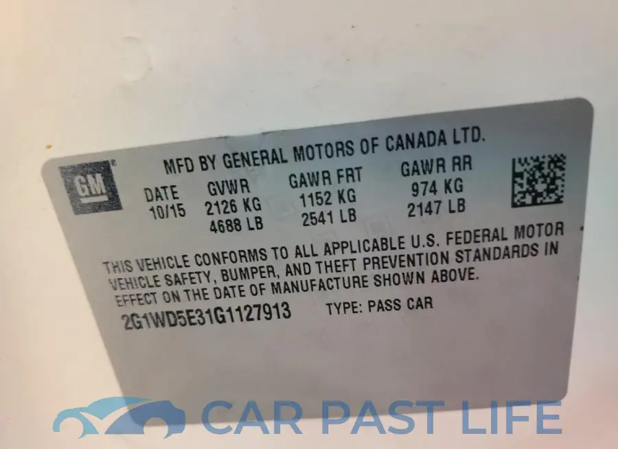 2G1WD5E31G1127913# 12