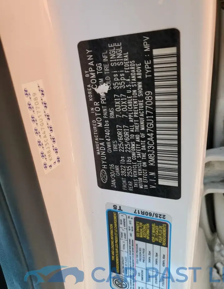 KM8J3CA47GU177089# 13