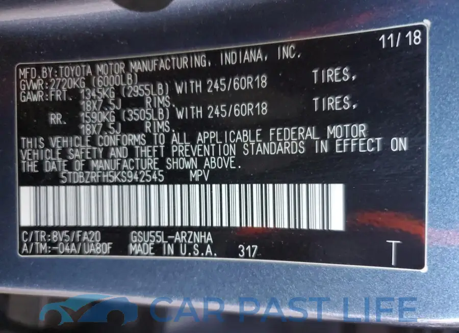 5TDBZRFH5KS942545# 13