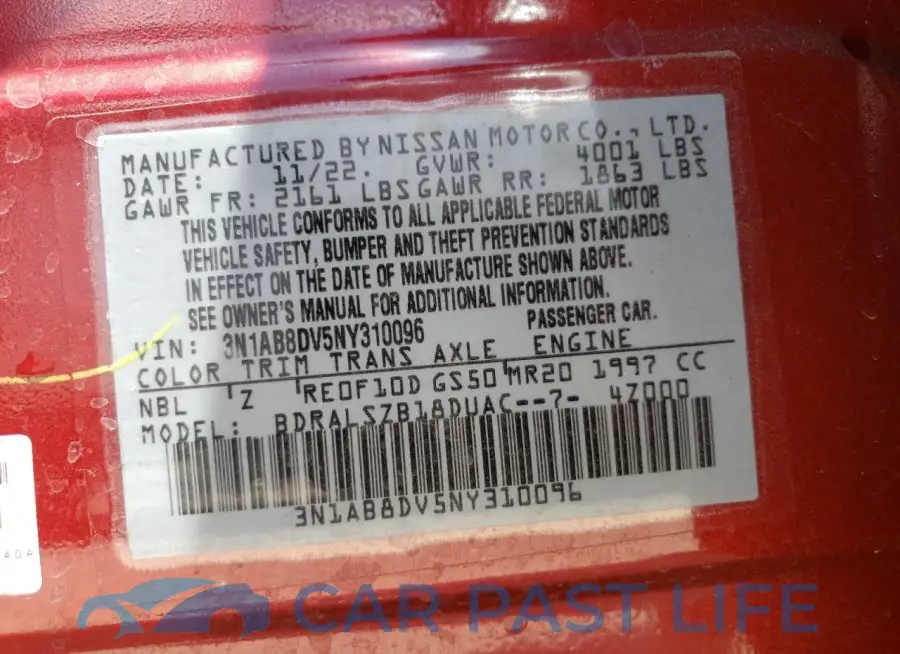 3N1AB8DV5NY310096# 12