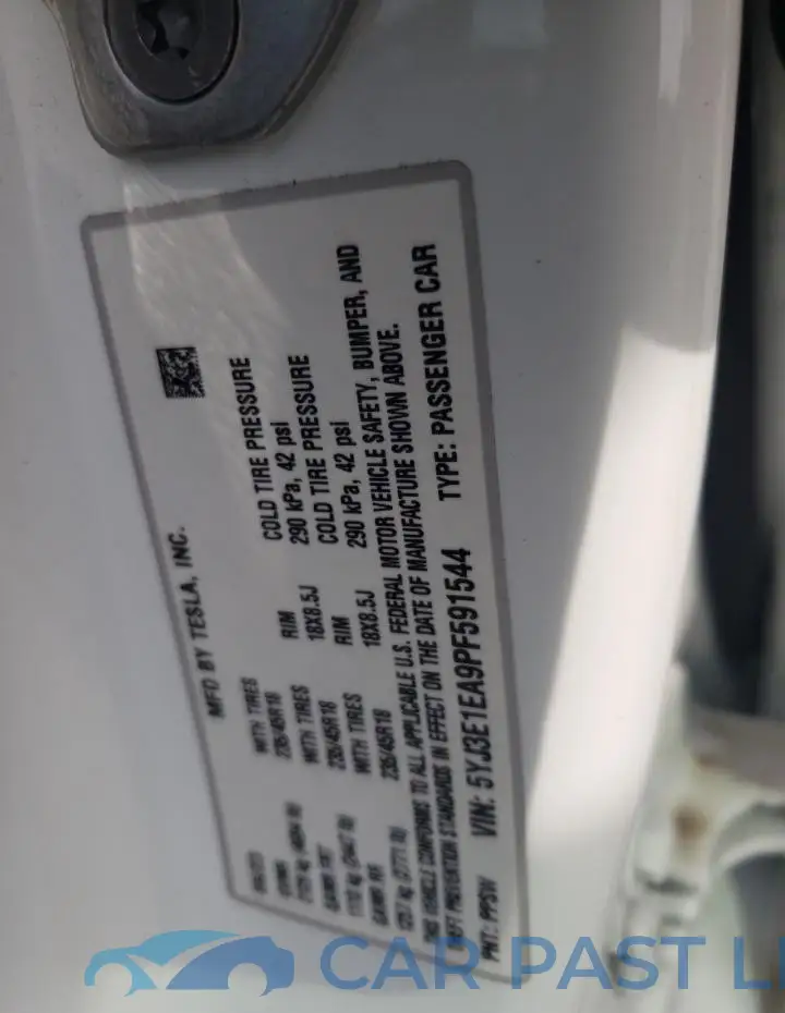 5YJ3E1EA9PF591544# 12