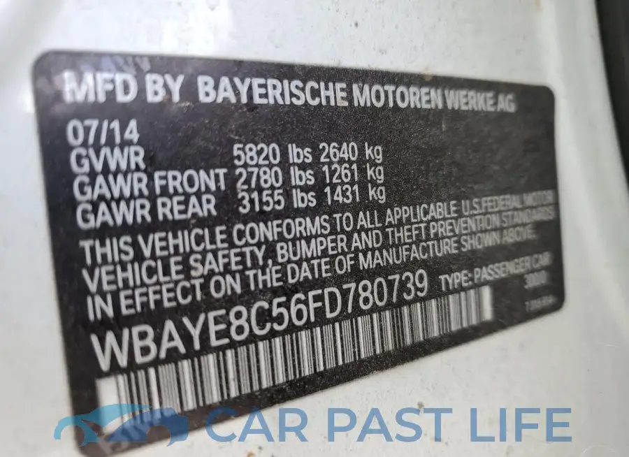 WBAYE8C56FD780739# 12