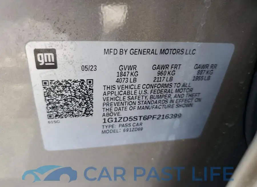1G1ZD5ST6PF216399# 12
