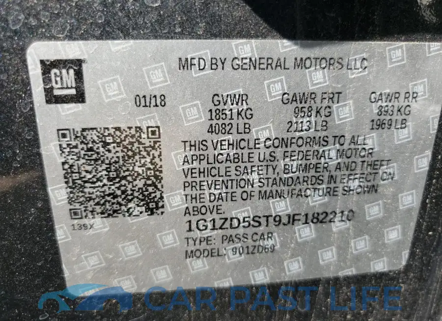 1G1ZD5ST9JF182210# 12