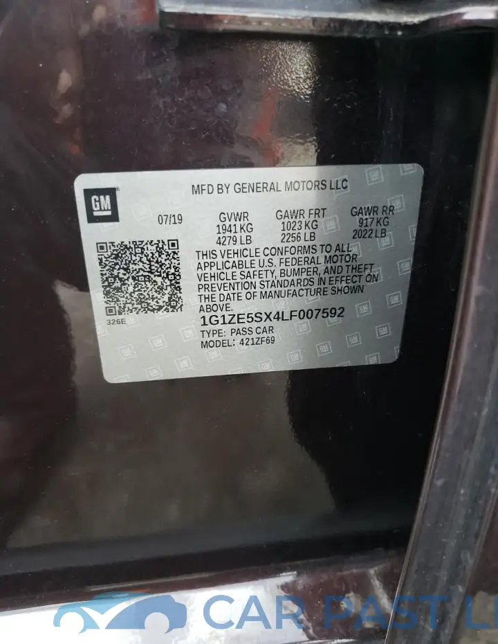 1G1ZE5SX4LF007592# 12