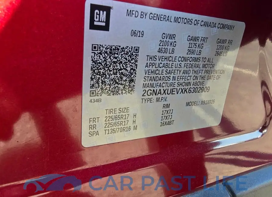 2GNAXUEVXK6302909# 10