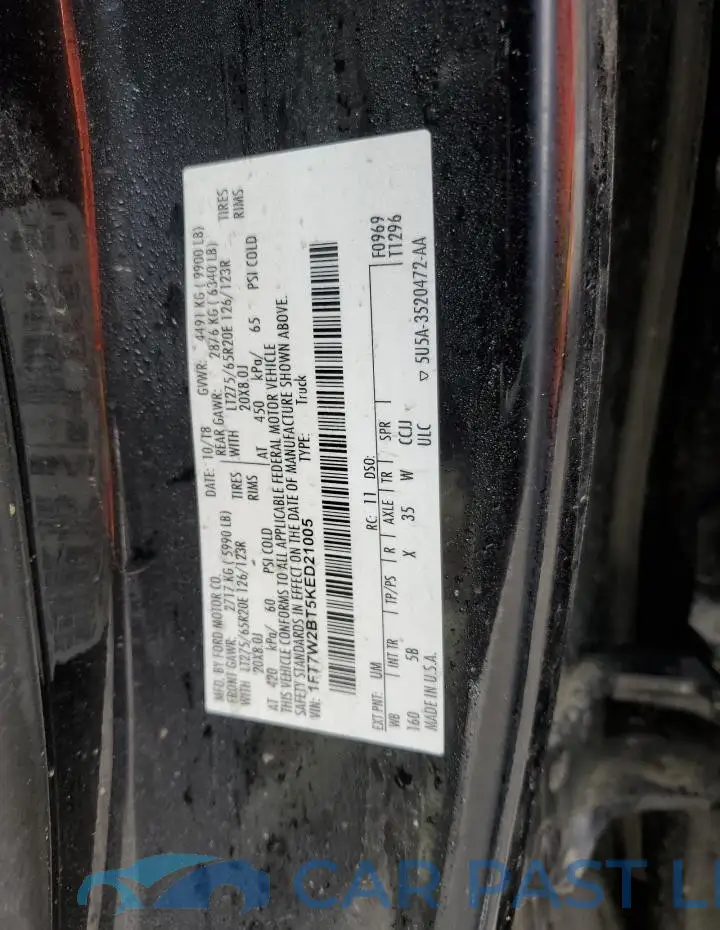 1FT7W2BT5KED21005# 12