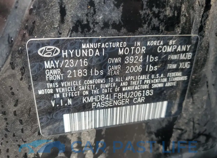 KMHD84LF8HU206183# 12