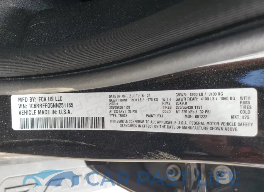 1C6RRFFG5NN251165# 13