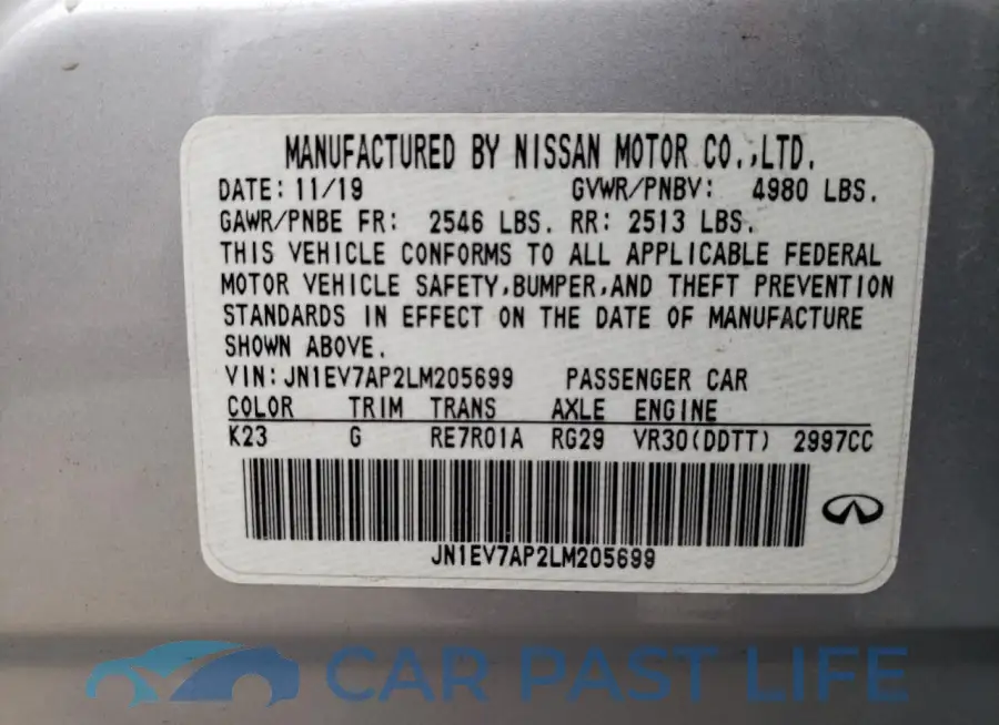JN1EV7AP2LM205699# 12