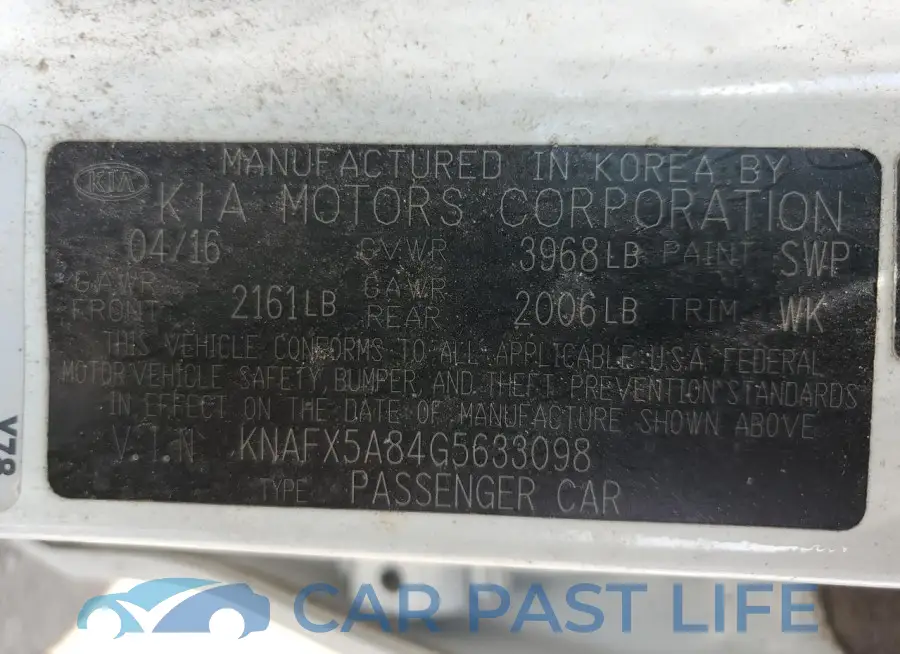 KNAFX5A84G5633098# 12