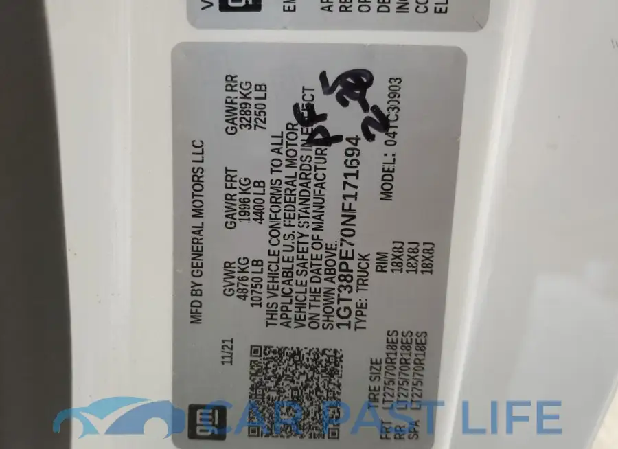 1GT38PE70NF171694# 12