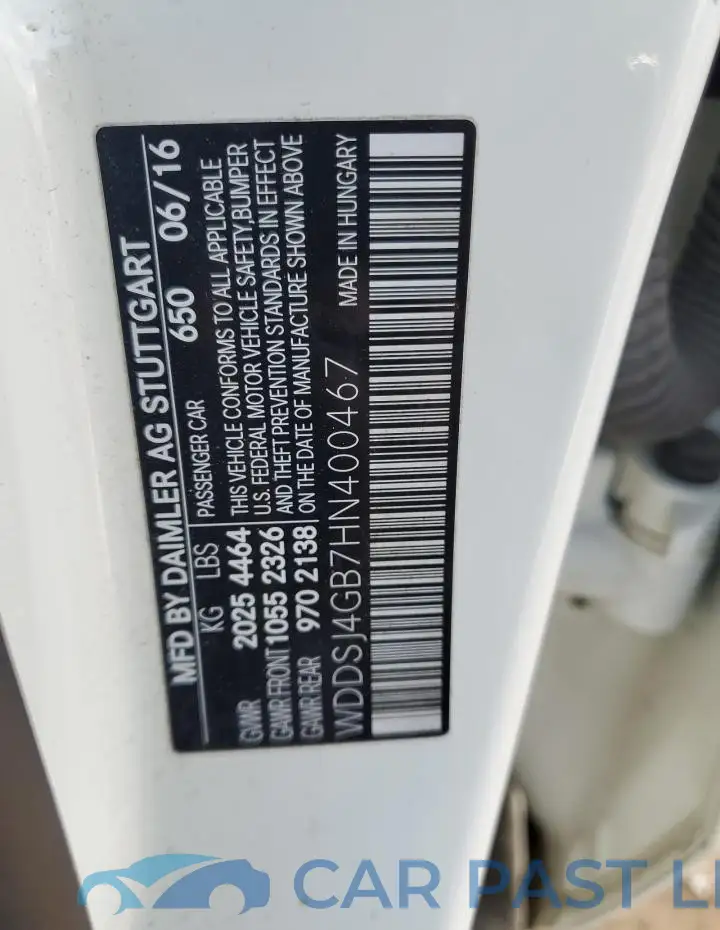 WDDSJ4GB7HN400467# 12