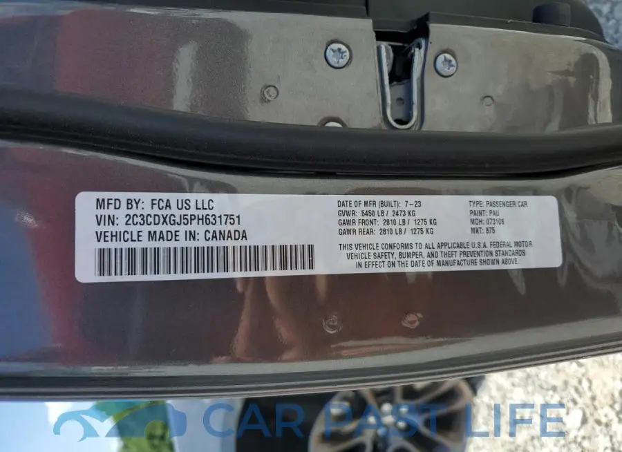 2C3CDXGJ5PH631751# 12