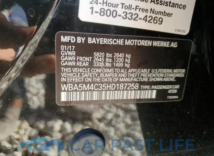 WBA5M4C35HD187258# 13