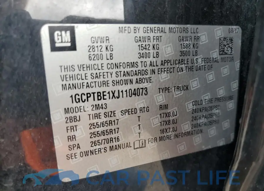 1GCPTBE1XJ1104073# 12
