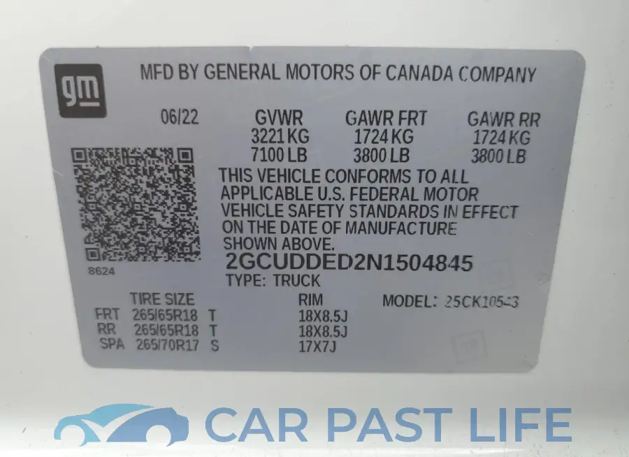 2GCUDDED2N1504845# 12