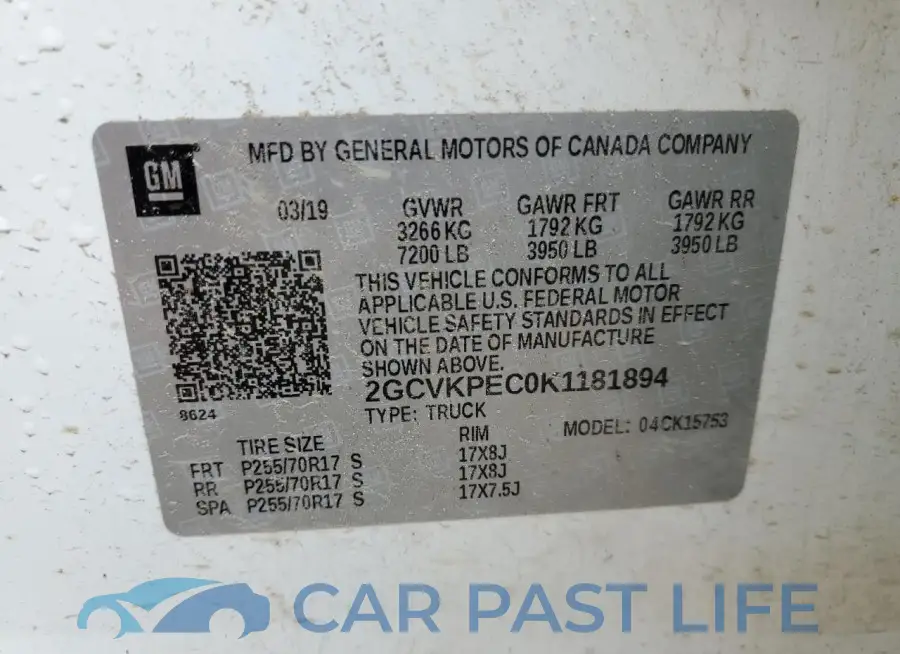 2GCVKPEC0K1181894# 12
