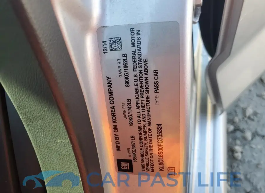 KL8CL6S00FC735324# 12