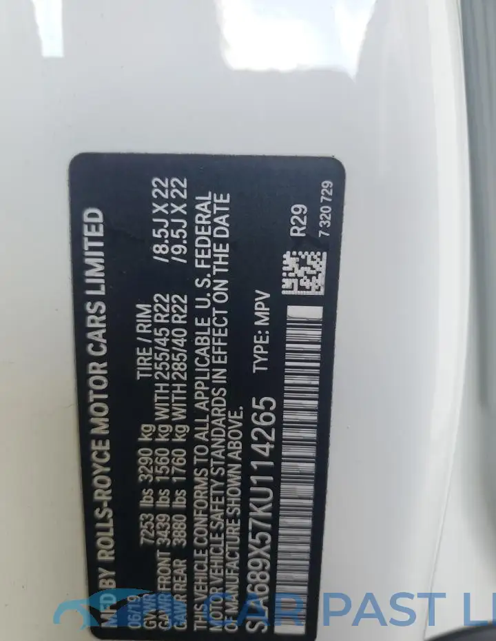 SLA689X57KU114265# 13