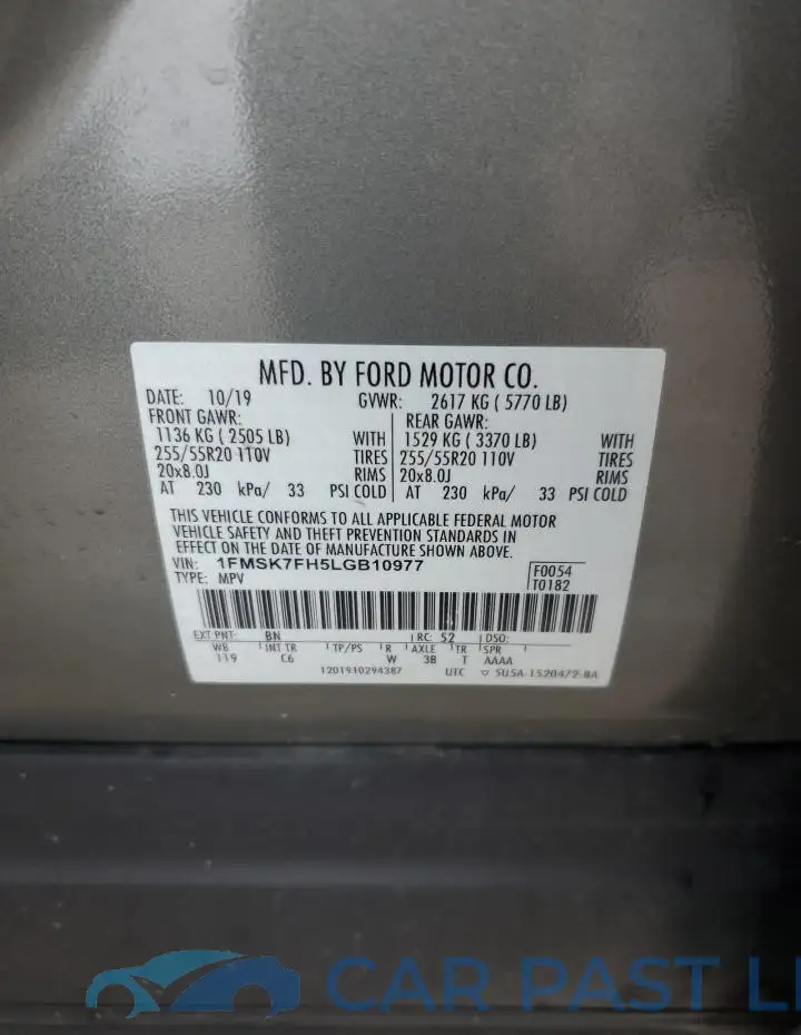 1FMSK7FH5LGB10977# 13