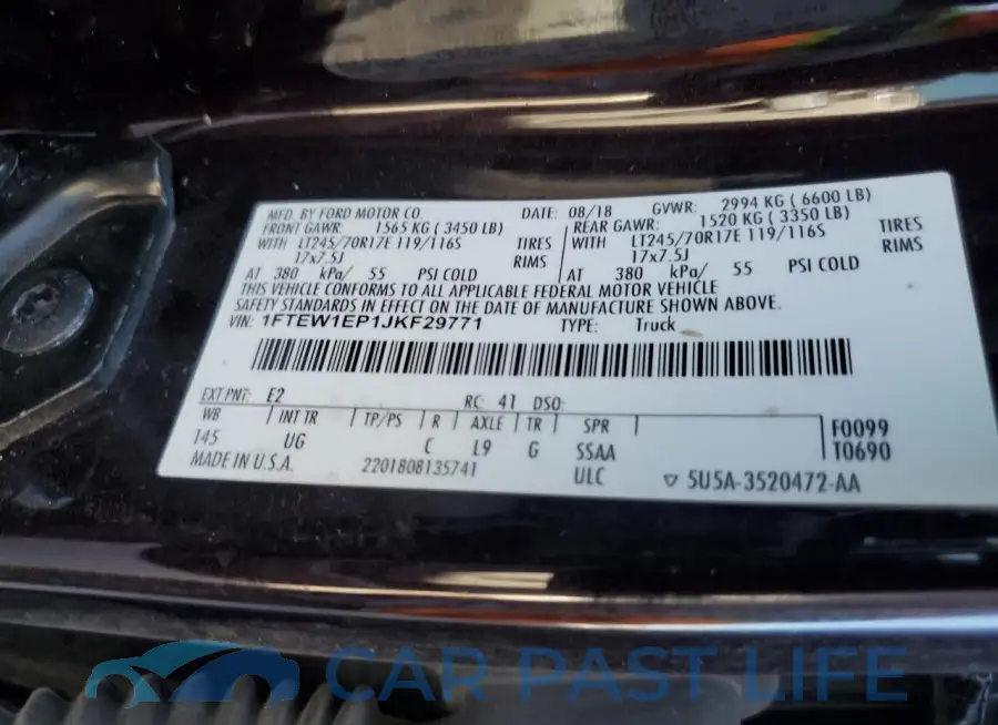 1FTEW1EP1JKF29771# 12