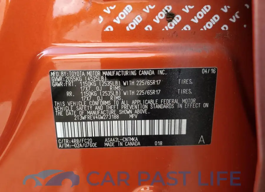 2T3WFREV4GW273188# 13