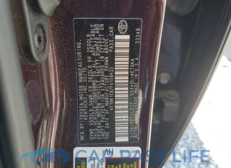 4T1BK1EB7FU158433# 12