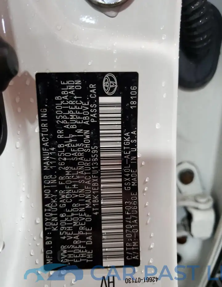 4T1BK1EBXFU138595# 12