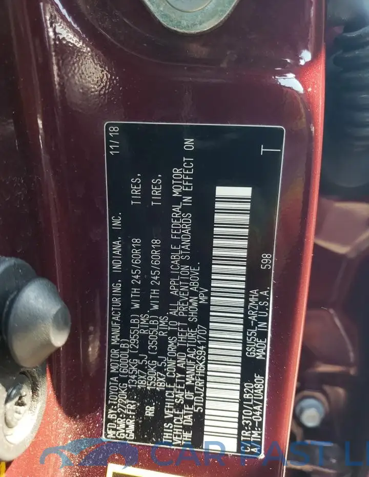 5TDJZRFH6KS941707# 13