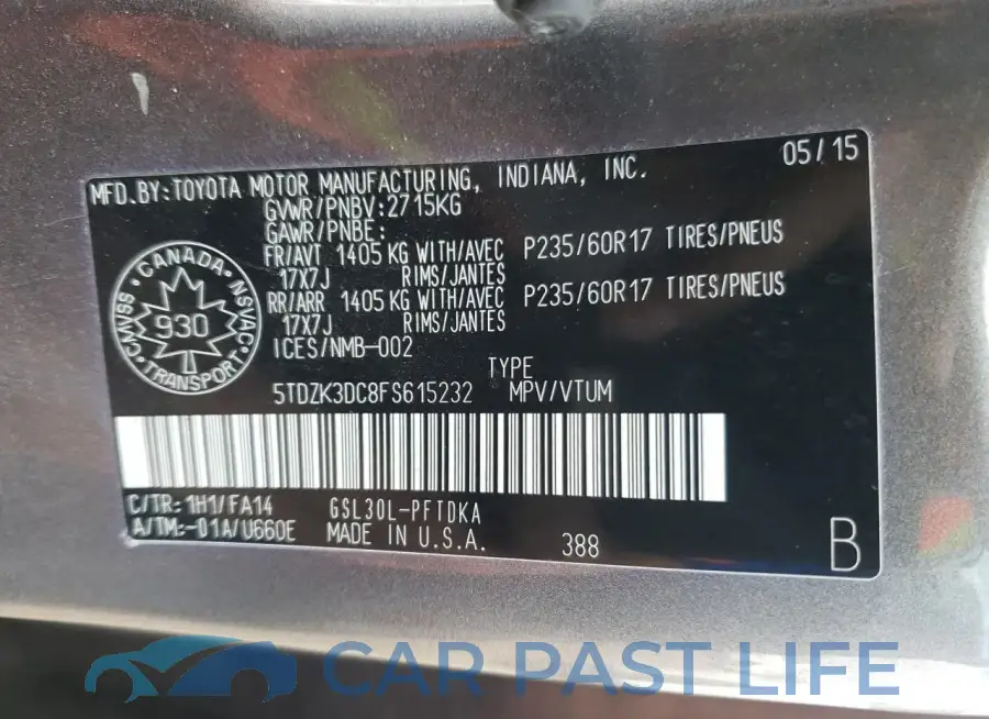 5TDZK3DC8FS615232# 13