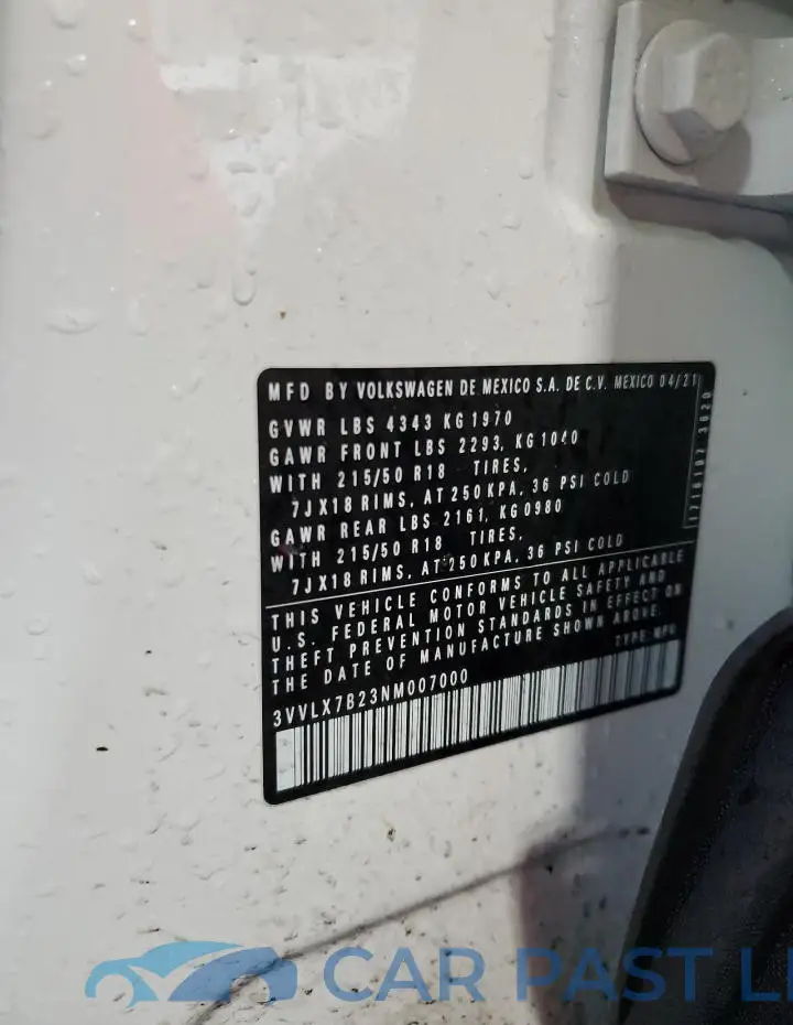 3VVLX7B23NM007000# 14