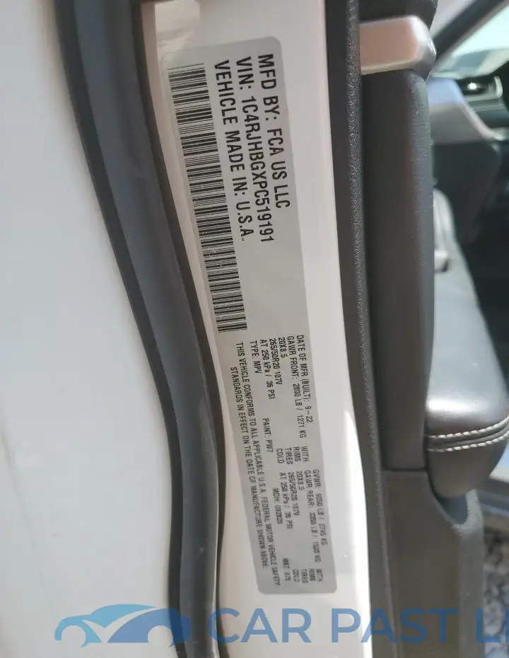 1C4RJHBGXPC519191# 13