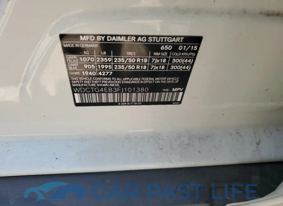 WDCTG4EB3FJ101380# 12