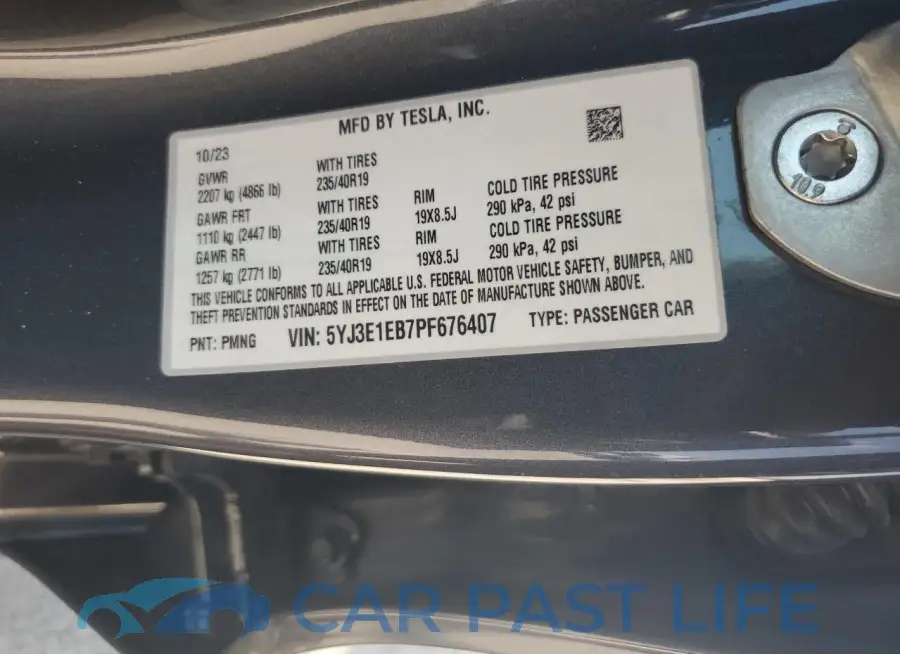 5YJ3E1EB7PF676407# 12