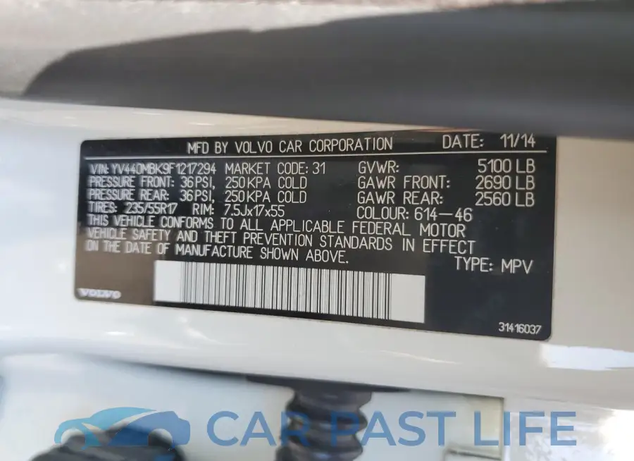 YV440MBK9F1217294# 14