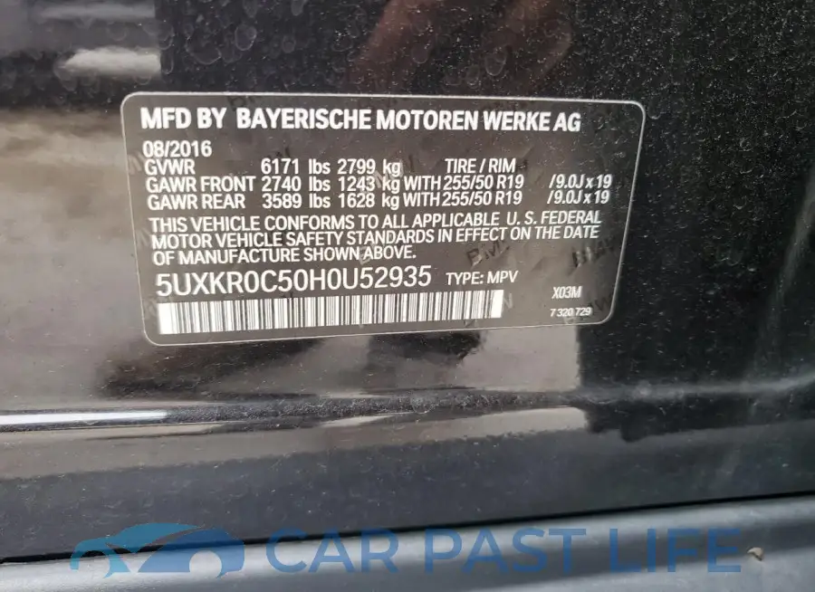 5UXKR0C50H0U52935# 13