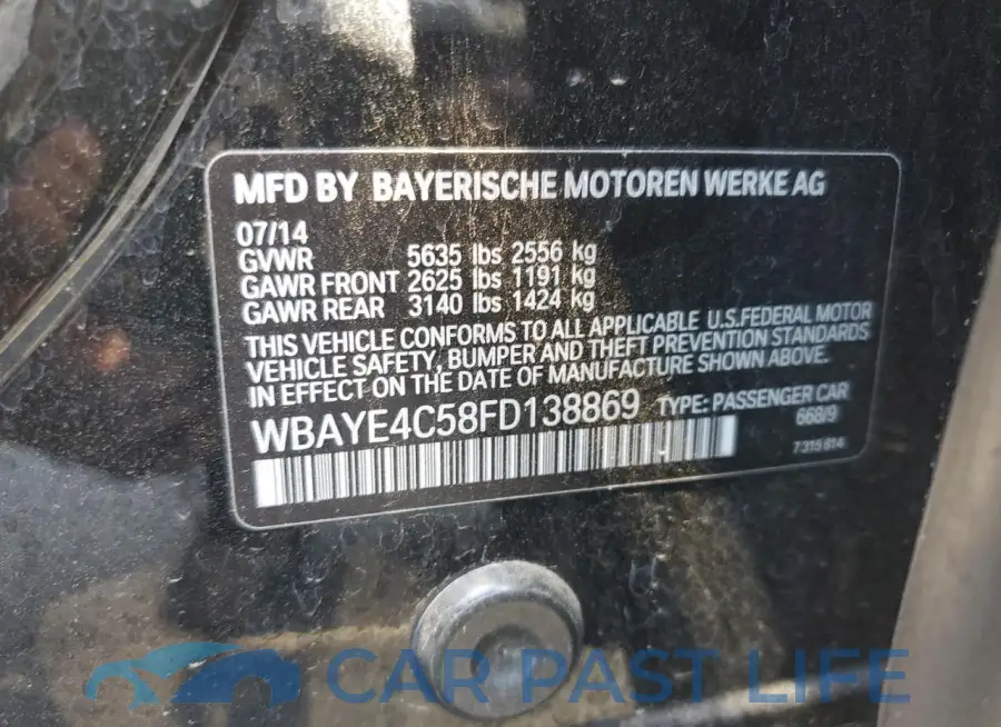 WBAYE4C58FD138869# 12