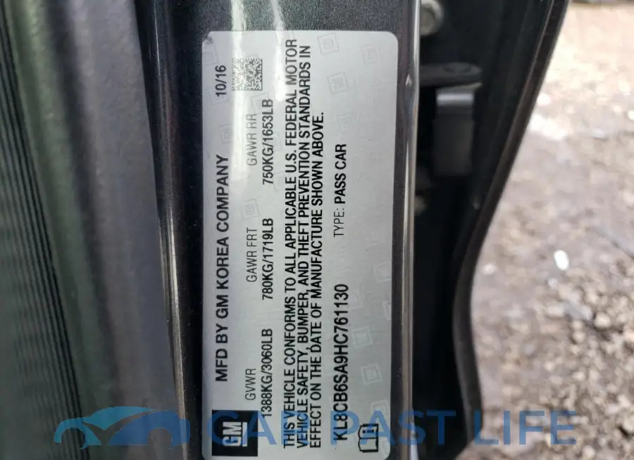 KL8CB6SA9HC761130# 12