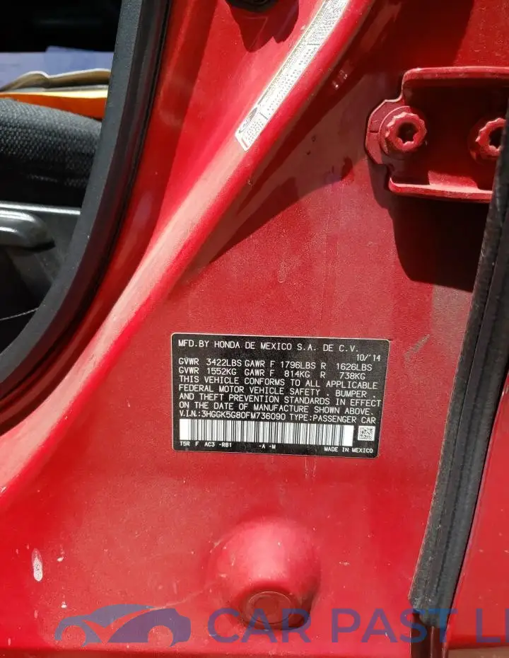 3HGGK5G80FM736090# 12