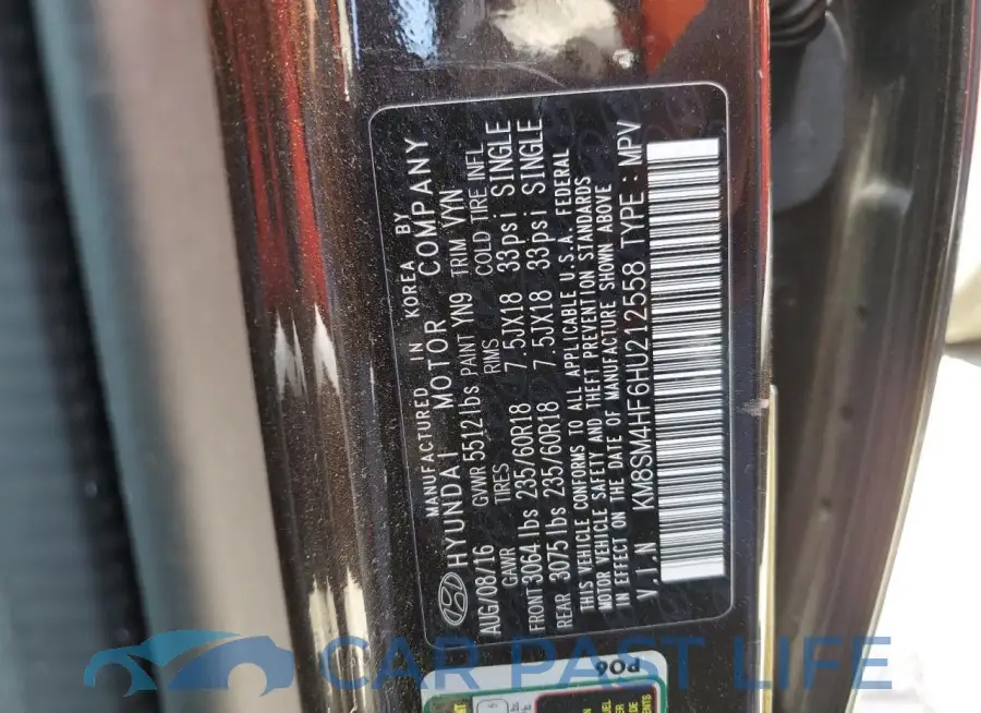 KM8SM4HF6HU212558# 14