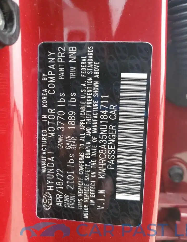 KMHRC8A35NU184711# 12