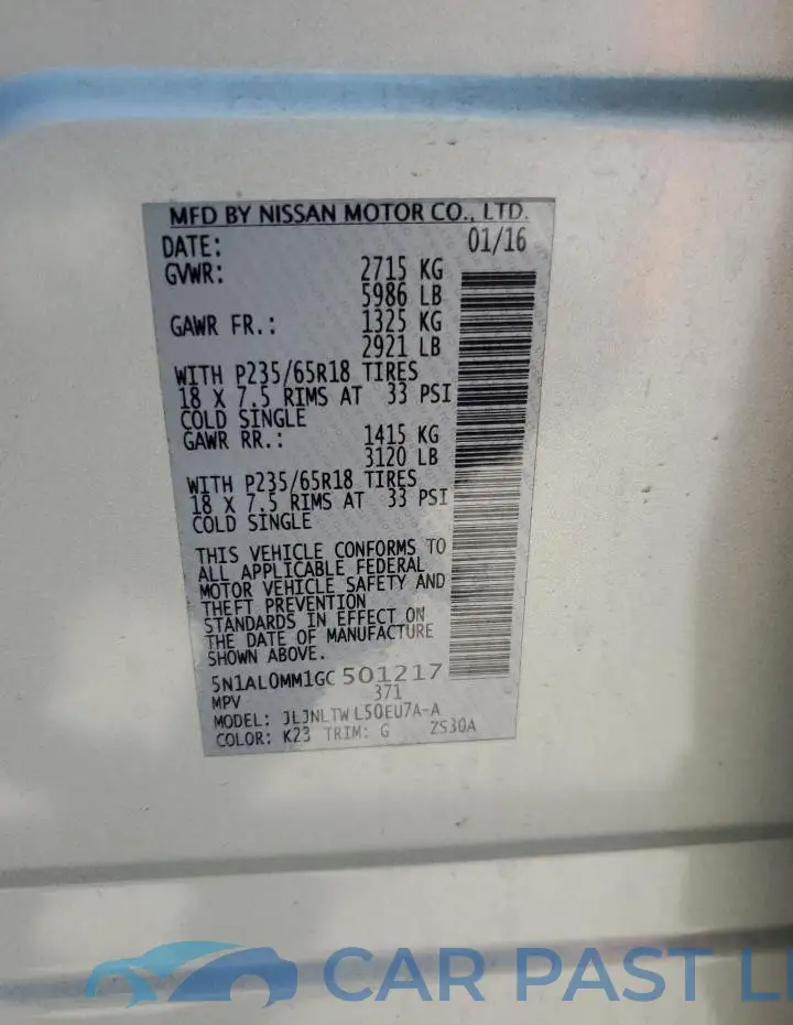 5N1AL0MM1GC501217# 13