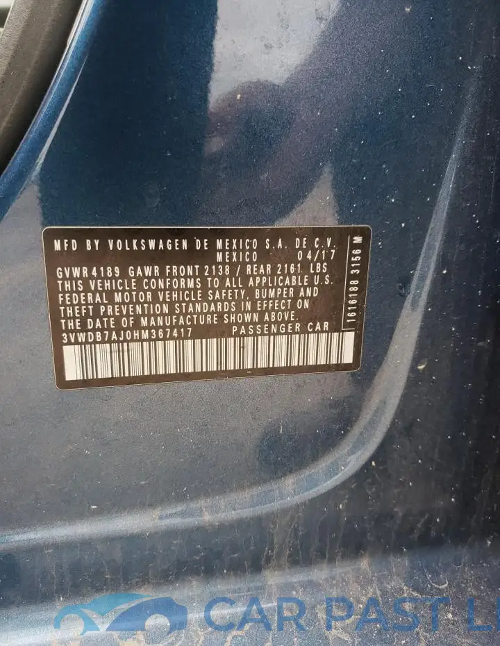 3VWDB7AJ0HM367417# 12
