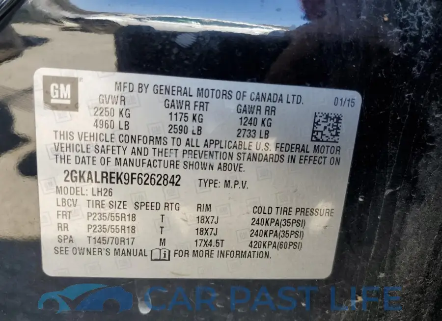 2GKALREK9F6262842# 12