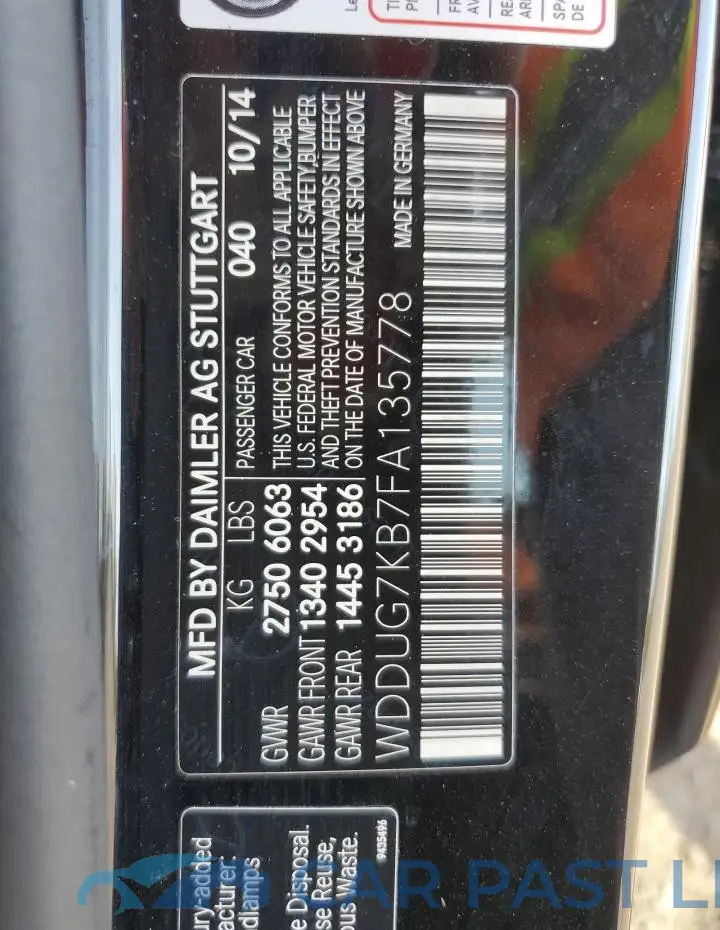 WDDUG7KB7FA135778# 12