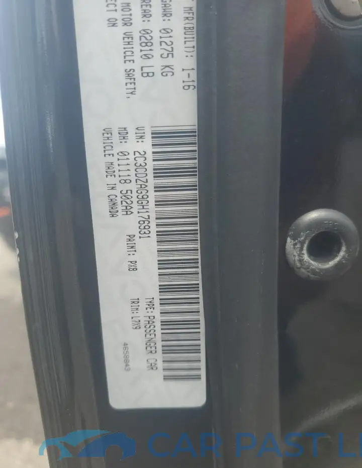 2C3CDZAG9GH176931# 12