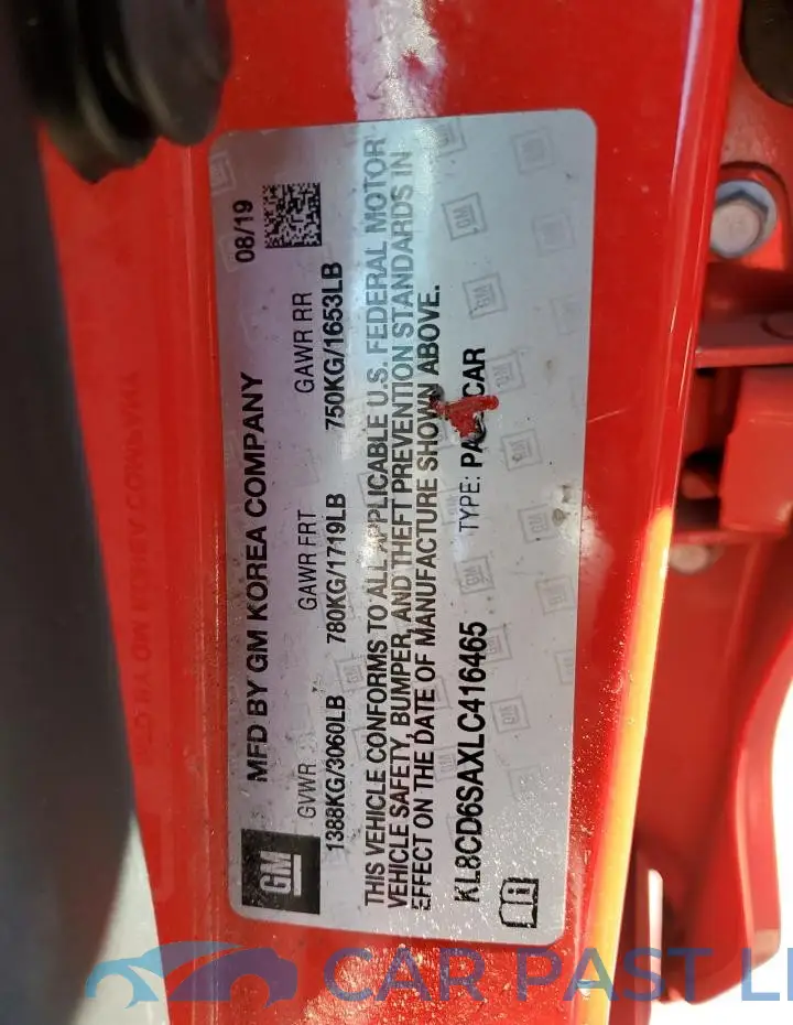 KL8CD6SAXLC416465# 12