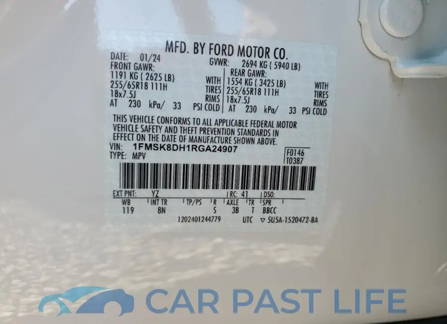 1FMSK8DH1RGA24907# 13